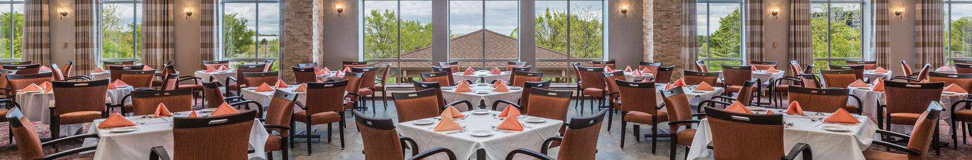 The dining hall at Monarch Landing